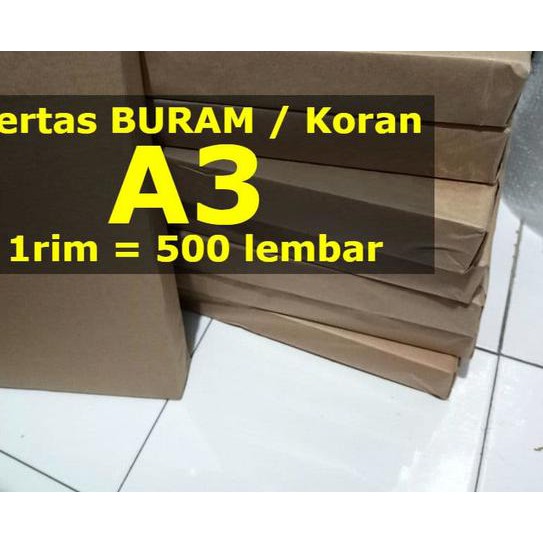 

♣ A3 Kertas Buram Koran A 3 1 rim 500 Lembar Polos ✷