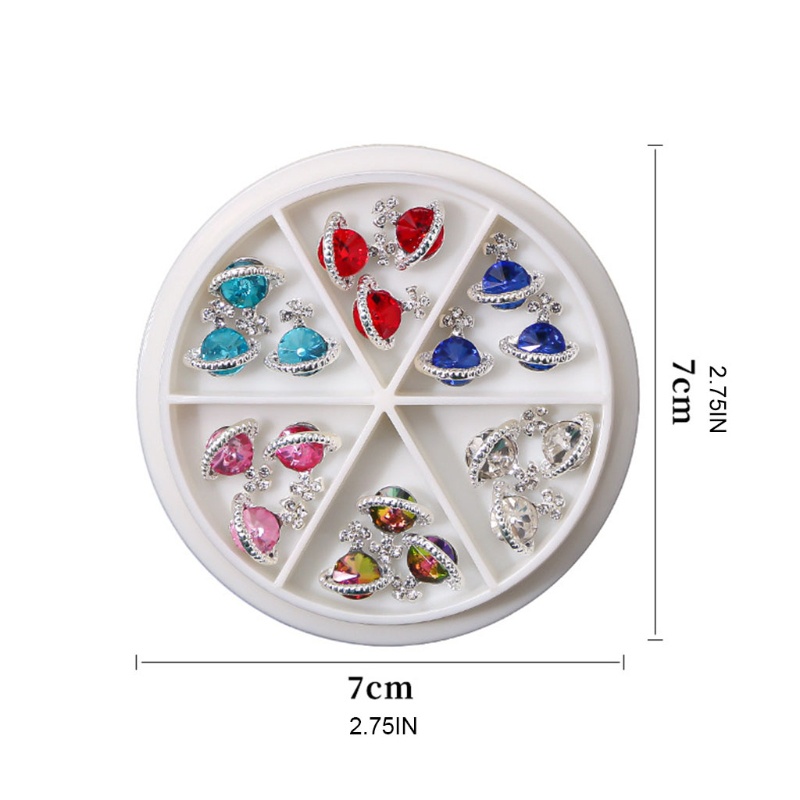 Siy Berlian Imitasi Bentuk Planet 3d Bahan Alloy Untuk Dekorasi Nail Art Diy