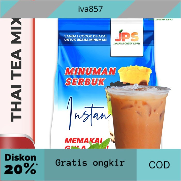 

PROMO Bubuk Minuman Thai Tea Mix Powder Instan JPS Gula GRATIS ONGKIR