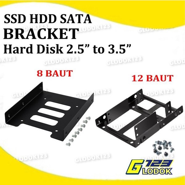 Bracket Braket Breket Harddisk Dudukan HDD SSD 2.5 To 3.5 Inch PC CPU