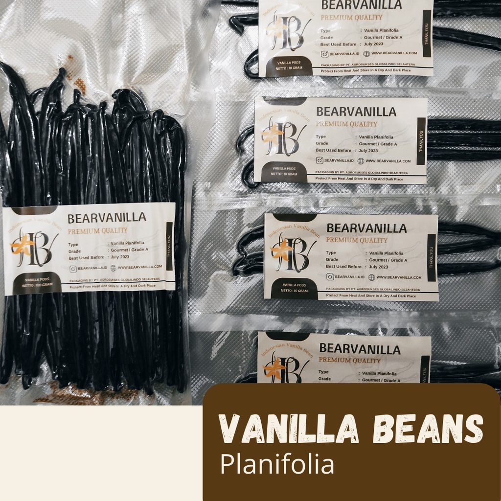 

TERMURAH Vanilla Bean Planifolia Gourmet Grade A 10 gr - Biji Vanilla Vanila Vanili