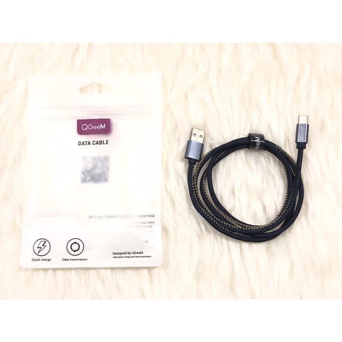 QGEEM TYPE C Kabel Data Cowboy Jeans Braided Fast Charger Cable