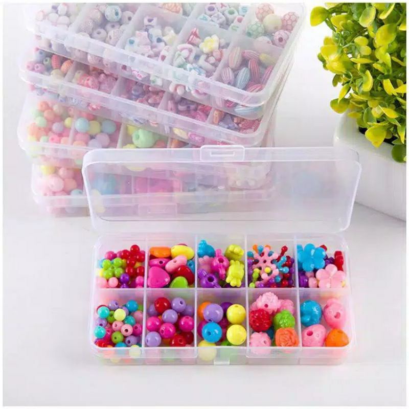 Mainan Anak Creative Box Ronce 10 Bentuk kreasi buat gelang kalung anak kado ultah anak perempuan laki Balita ape paud tk meronce  pop it boneka boba anak cowok cewek 2 3 4 5 6 7 tahun-4