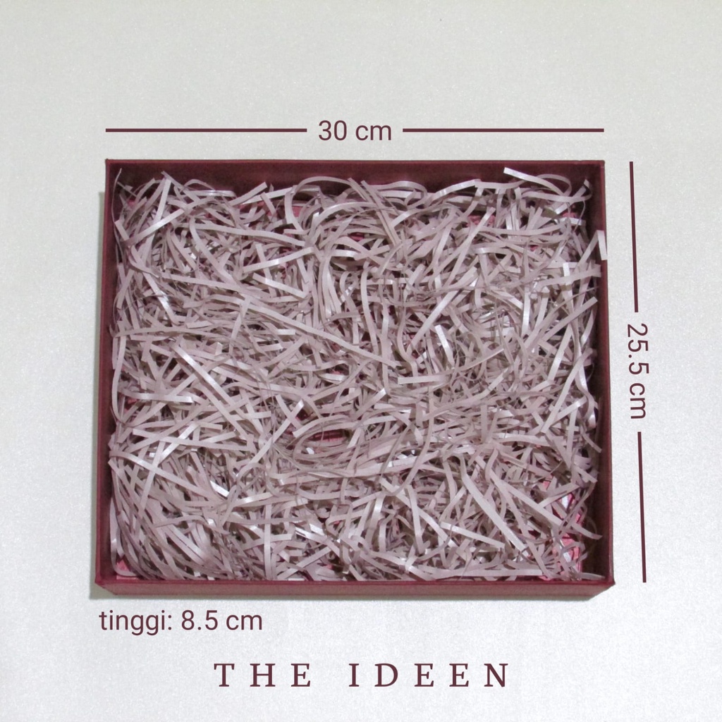 THE IDEEN - SHREDDED PAPER 30 GRAM |WARNA-WARNI | KERTAS CACAH POTONG KUALITAS PREMIUM | STRIP SERUT WARNA-WARNI ISIAN BOX HAMPERS PACKING PINK BIRU HIJAU