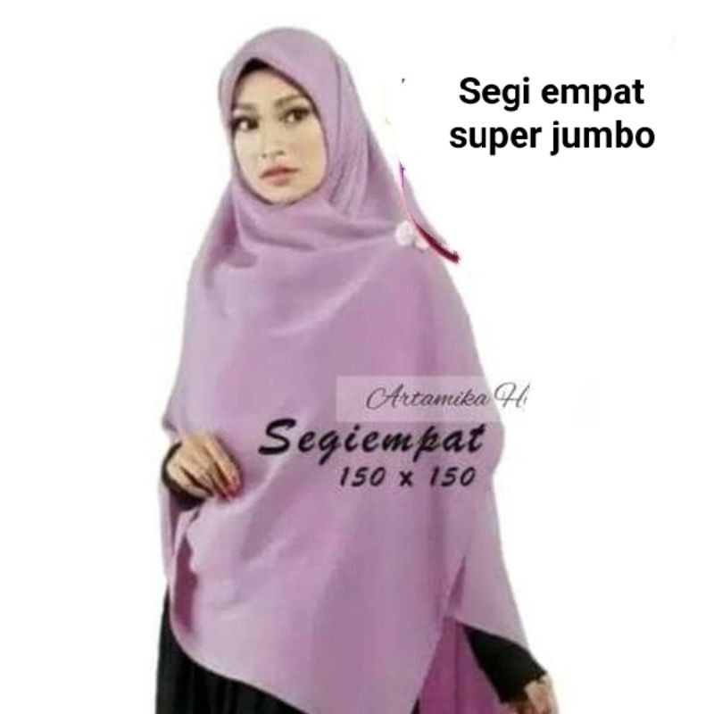 JILBAB SEGI EMPAT SUPER JUMBO SYAR'I DIAMOND 150 X 150