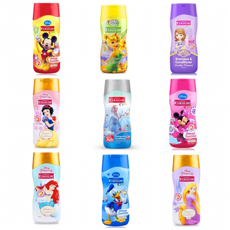 ESKULIN KIDS / B & B KIDS SHAMPOO & CONDITIONER 200ML KARAKTER PRINCESS