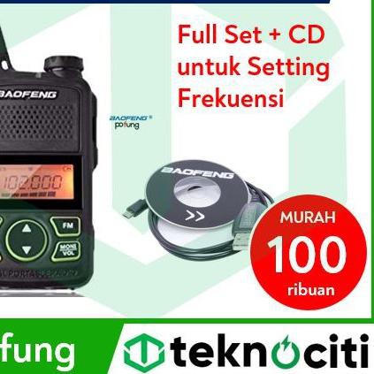 ✱ POFUNG T1 Plus CD Walkie Talkie Mini 1W 20 Ch UHF / Radio HT Pro BF-T1 by Fujian Baofeng ⅍