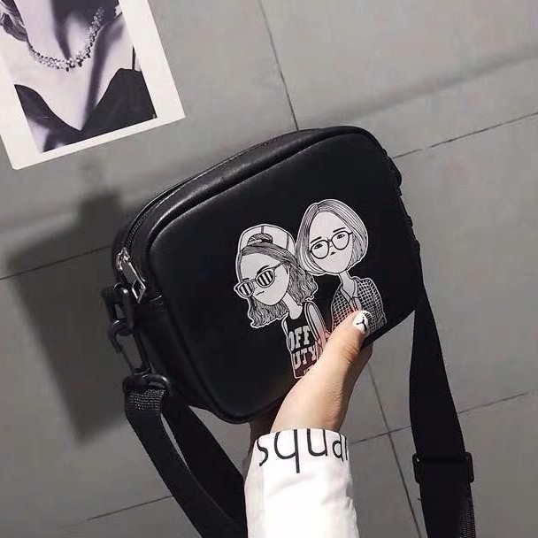 FINOM MELODY - Tas Selempang Wanita Korean Style Kekinian | Sling Bag Swag Harajuku