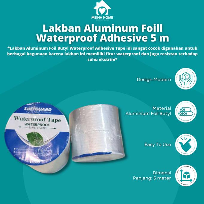 

(BISA COD) LAKBAN ALUMUNIUM FOIL LAKBAN ADHESIVE WATERPROOF 30CM X 5M ANTI BOCOR OBRAL Kode 1274