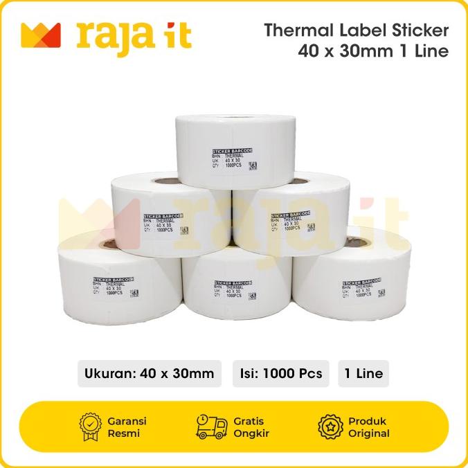 

(BISA COD) Label Barcode Thermal 40 x 30 mm 40x30mm Stiker Thermal BERMUTU Kode 42