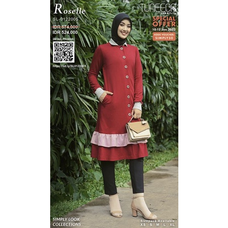 Simply Look SL-0122005 Tea Times Tunik Short Dress By Tuneeca Diskon Sale Promo