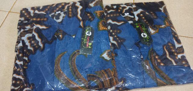 Kemeja Batik Pria Lengan Panjang Size M L Xl Xxl Bswart Batik Hrb026 Kenongo Hem Panjang Padi