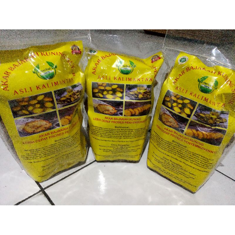 

helbal akar bajakah kuning super asli kalimantan ukuran 500gram