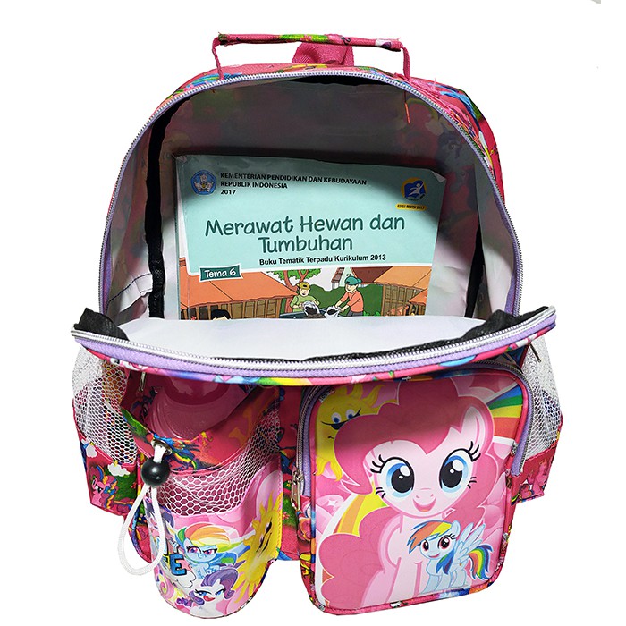 Tas Ransel anak Sekolah SD karakter Little Pony free botol !!!