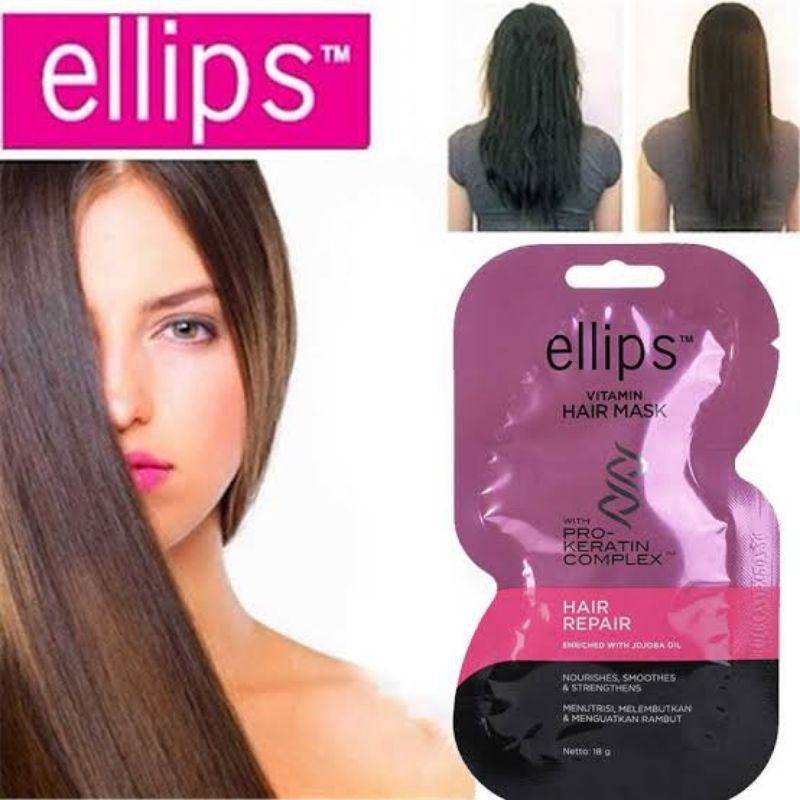 TERBARU ellips / elips / ellips vitamin hair mask / ellips vitamin rambut / ellips vitamin 18gr