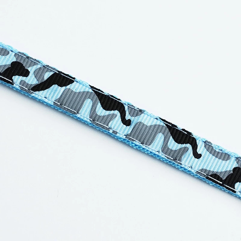 Kalung Anjing / Kucing Adjustable Motif Print Telapak Kaki / Camo Dengan Lonceng