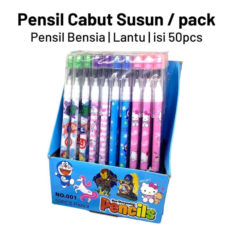 

PENSIL CABUT SUSUN BENSIA PER PACK 50PCS MURAH