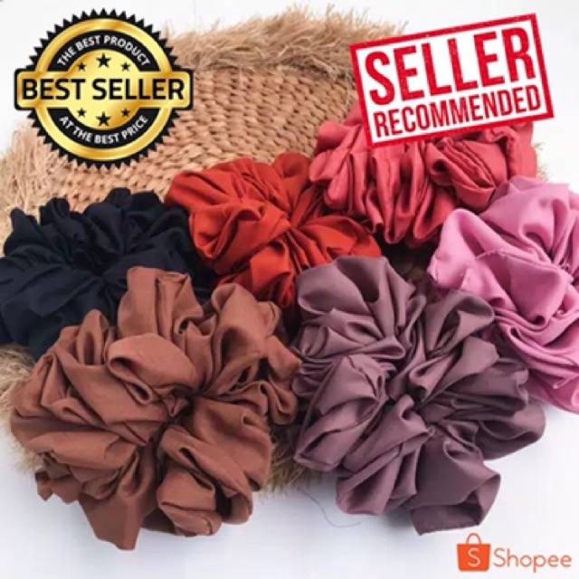 Scrunchy Cepol Hijab JUMBO / Scrunchie Size Besar / Ikat Rambut Hijaber Cepolan