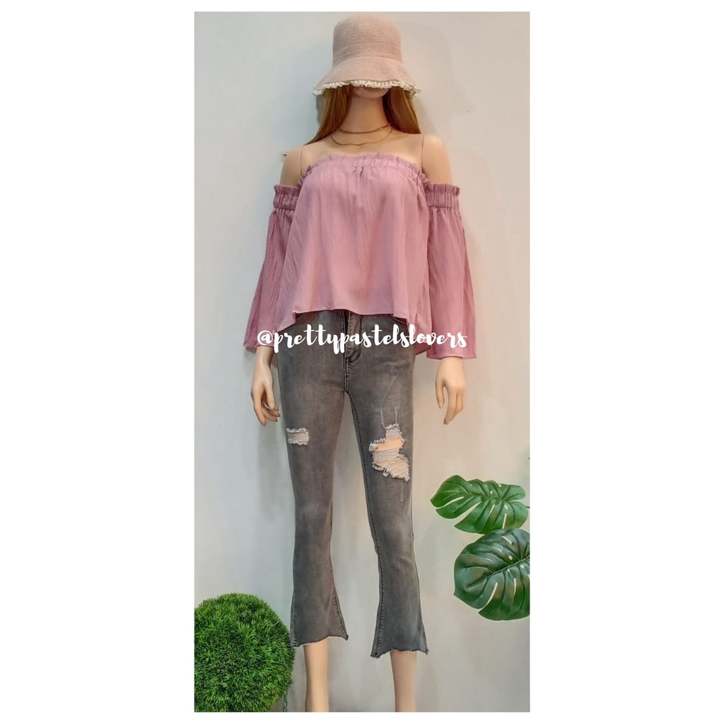 Pretty Pastels - Blus Wanita ( Cropie Sabrina )