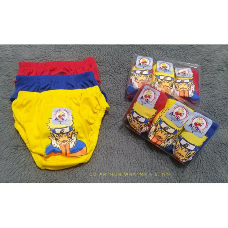 Celana Dalam CD Anak Cowok Laki Laki CD Karakter Motif Kartun Bahan Halus Termurah [Isi 3] CD ARTHUR