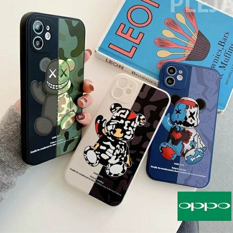 LM37 CASE SOFT KAWS DARK BEAR OPPO A53 A3S A15 A16 A12 A54 A74 A95/A5/A9 A52 A92 A7
