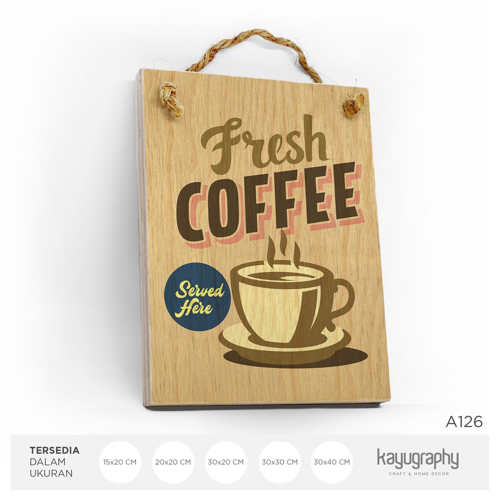  Hiasan  Dinding  Wall Decor Kayu Poster Rumah Cafe Coffee  