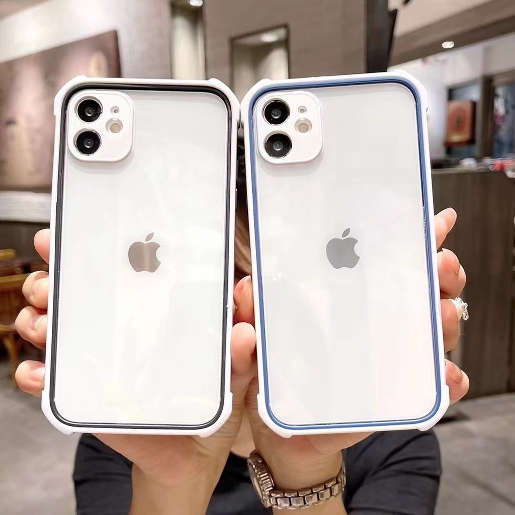 Case Transparan Tahan Jatuh Untuk iPhone 13 Pro MAX 12 Pro 11 Pro MAX X XR XS MAX 7 Plus 8 Plus