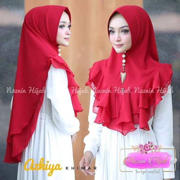 Jilbab Hijab Syari Terbaru Azkiya Khimar Termurah