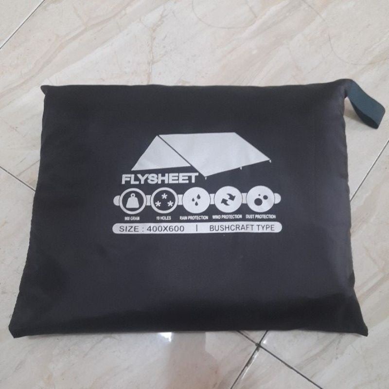 Flysheet 4x6 meter Atap Tenda dome Waterproof Bivak Emergency Tent