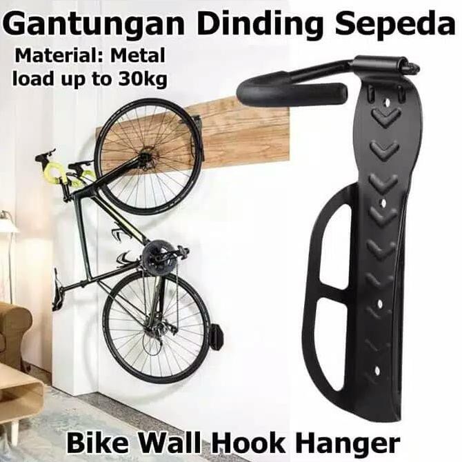 Monggo] Aksesoris Sepeda Gantungan Sepeda Dinding Wall Hook Hanger Black