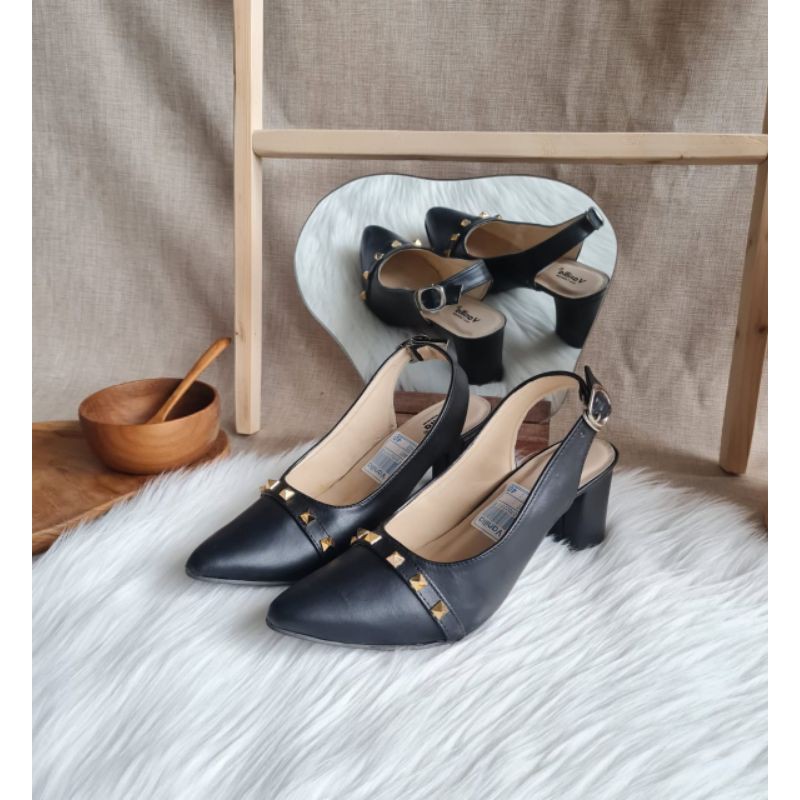 ABBUSHOES Hs 112 pantofel stut 7cm wanita