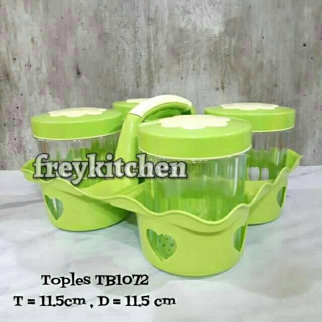 Rak + Toples isi 4 Pcs TB1072 Hijau