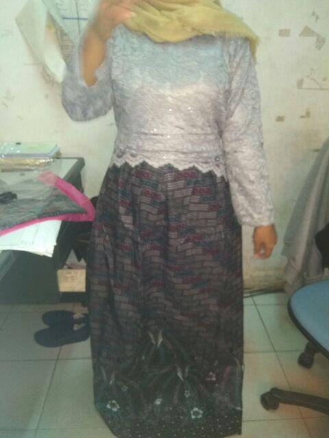 Setalan Batik Couple Gamis Broklat Motif Bata Nitia Ori Putri Sejati