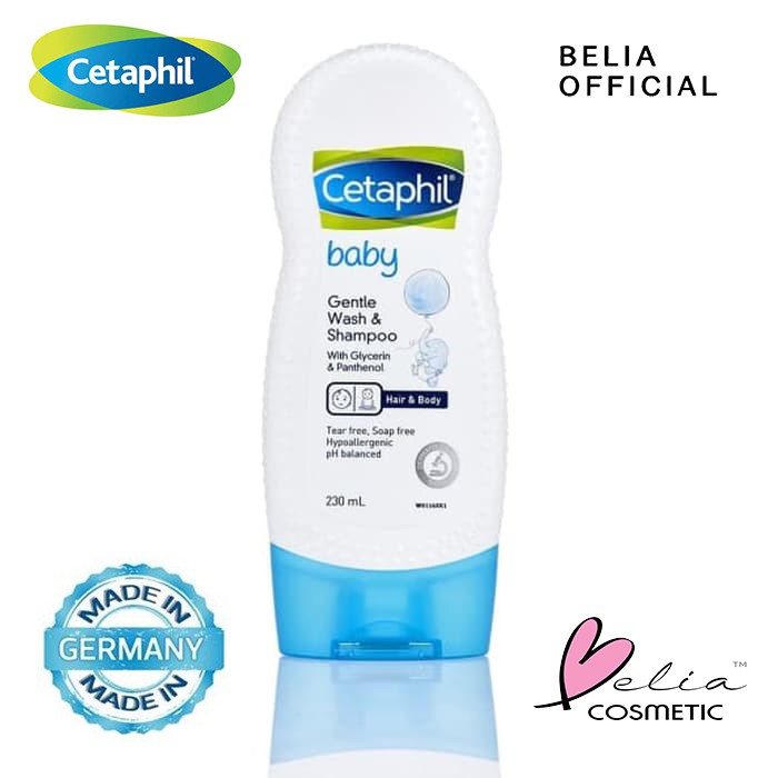 ❤ BELIA ❤ Cetaphil Baby Gentle Wash &amp; Shampoo (Hair &amp; Body) Sabun dan Sampo Bayi 230 | 400 Pump