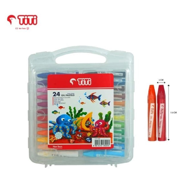 

TITI JOYKO OIL PASTEL / KRAYON MINYAK TI-P-24S / 24 WARNA / COLOURS COLORS CRAYON ANAK SET TERMURAH