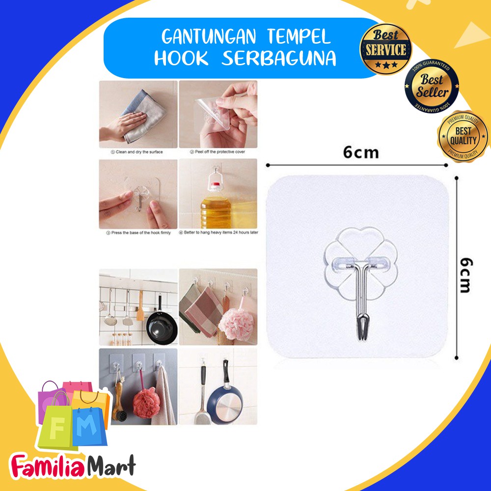 GANTUNGAN TEMPEL DINDING HOOK / GANTUNGAN HANDUK KAIT / HANGER BAJU