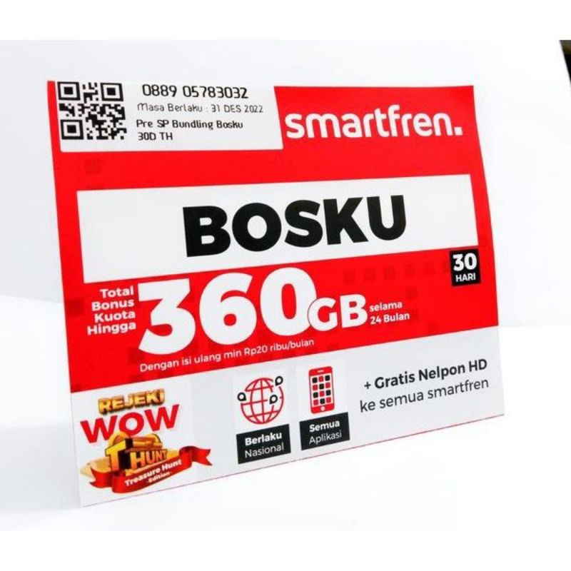 Kartu Perdana Smartfren Bonus Kuota 360GB / Kartu Perdana / Kartu Handphone / SIM CARD