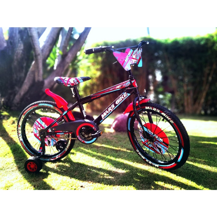 Sepeda Anak Cowo BMX 18 Inch Mars Bike Ban Pompa