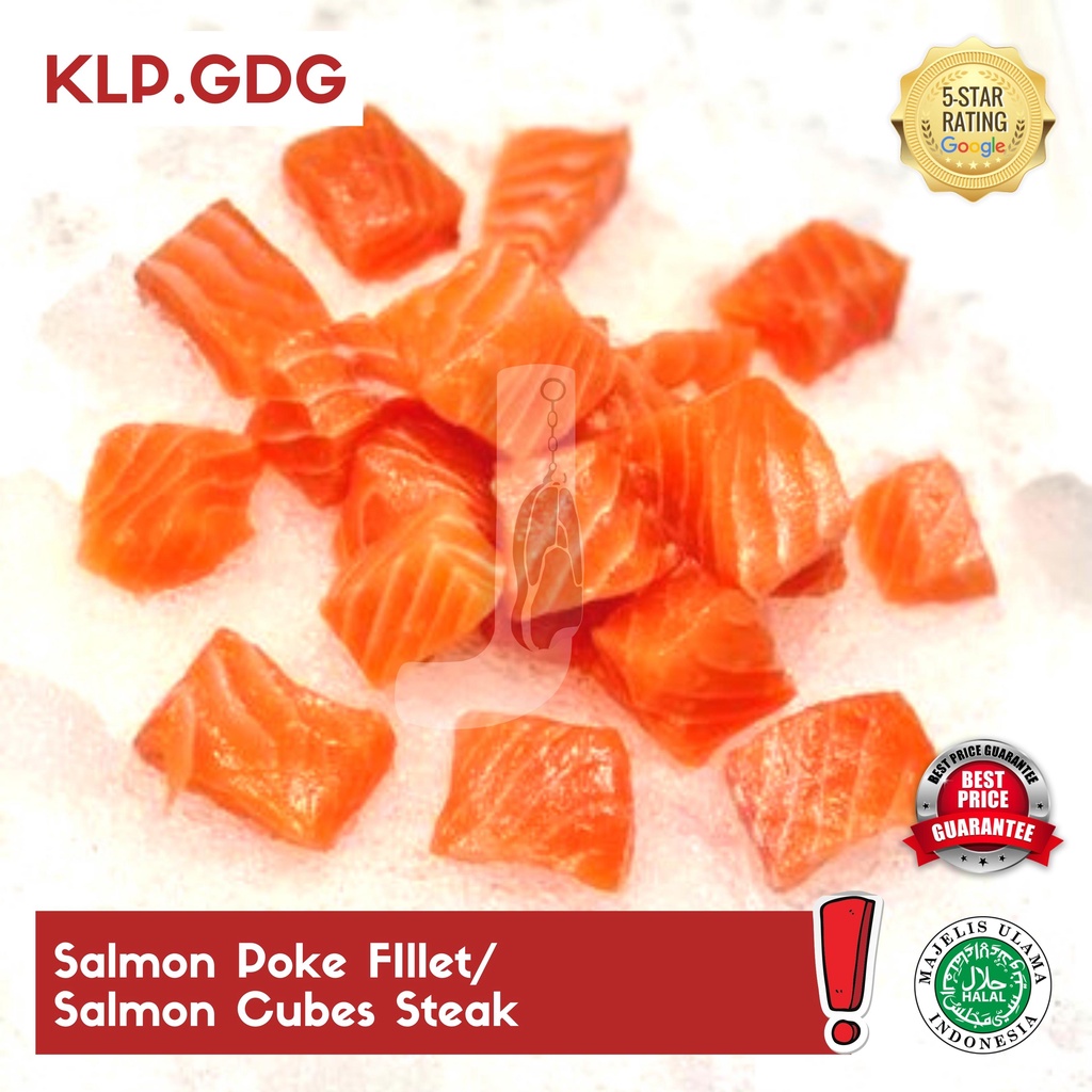Jual Salmon Poke FIllet/ Salmon Cubes Steak 250gr - KLP GADING | Shopee ...