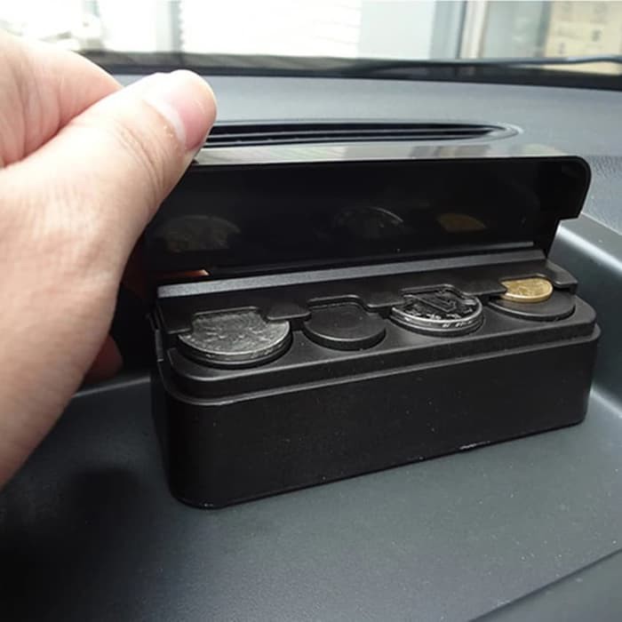 Tempat Koin Mobil Uang Wadah Receh 4 Slot Car Organizer Pocket Storage