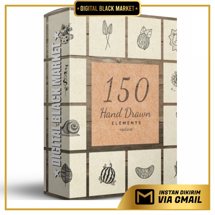 150 Handdrawn Elements Naturei II - Vector Designs