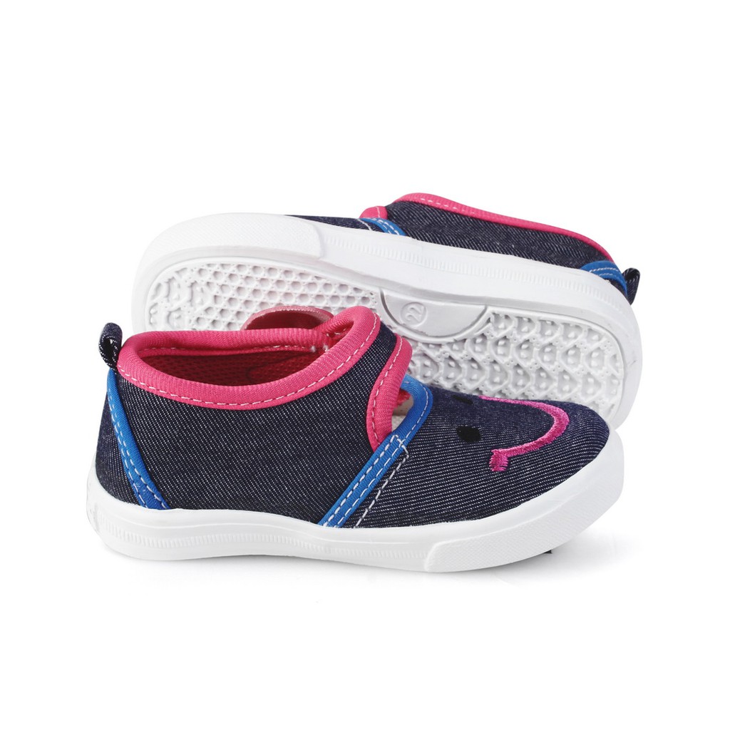 sepatu anak bayi perempuan bahan sol lembut model casual lucu murah pita terbaru K02 NAVY FOX