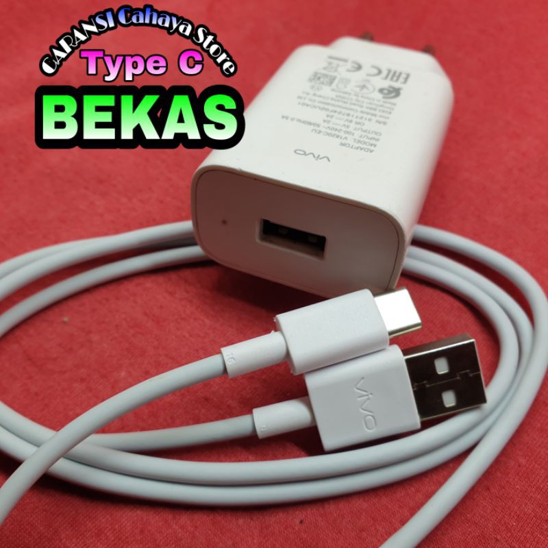 Charger Vivo Fast Charging Copotan HP X27 X27Pro Z5 Z1x Y51 Type C Original bawaan Ori Cabutan Bekas