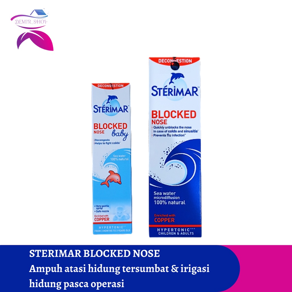 Sterimar Blocked Nose / Hypertonic / Untuk Hidung Tersumbat / Pilek