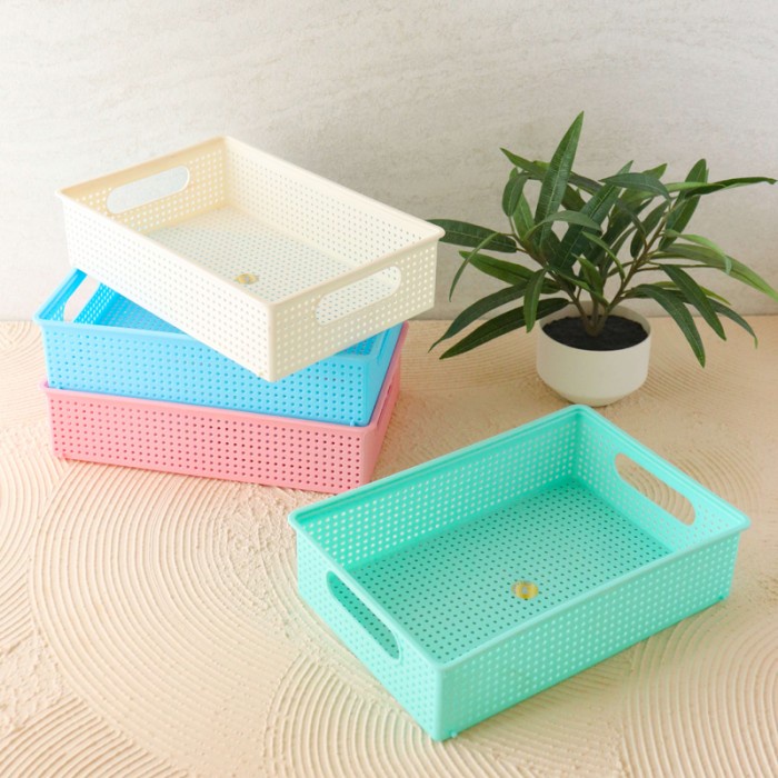 KOTAK ORGANIZER SERBAGUNA KERANJANG PLASTIK PREMIUM SEKAT LACI TEMPAT PENYIMPANAN KOSMETIK PENYEKAT LACI EVA JERRY PLASTIKA BOX WARNA PUTIH PINK TOSCA BIRU SHABBY CHIC