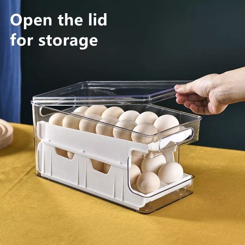 Egg Storage Rak Kotak Box Tempat Penyimpanan Telur Telor