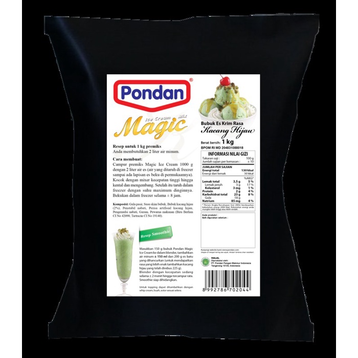 

LAINNYA-KEMASAN-MINUMAN- PONDAN BULKY HARD ICE CREAM/ BUBUK ES KRIM/TEPUNG ES KRIM - VANILA