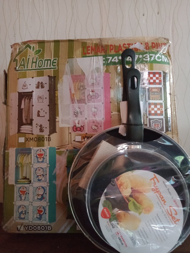 [ Cod ]  Frypan Teflon Maspion 2 Pcs Fry Pan Set Non Stick Teplon Wajan Anti Lengketmaspion Double F