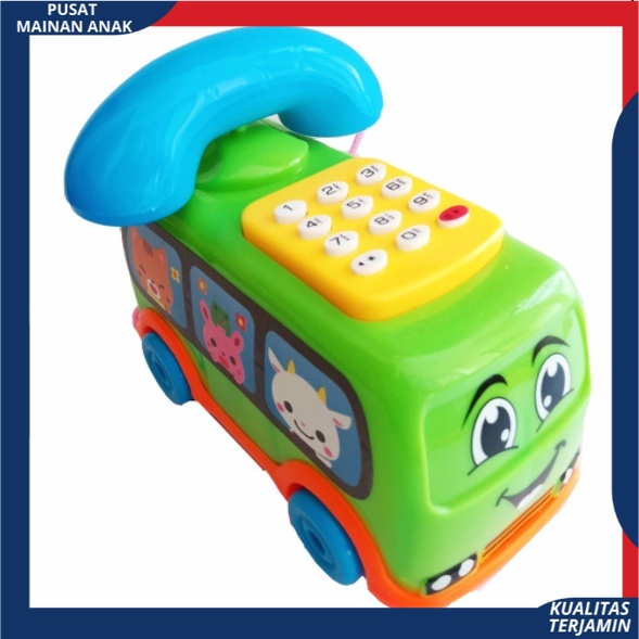 ( PROMO ) Mainan Bus Telepon Music / Mainan Anak / Mainan Anak Perempuan / BUS PHONE TOYS TERBARU