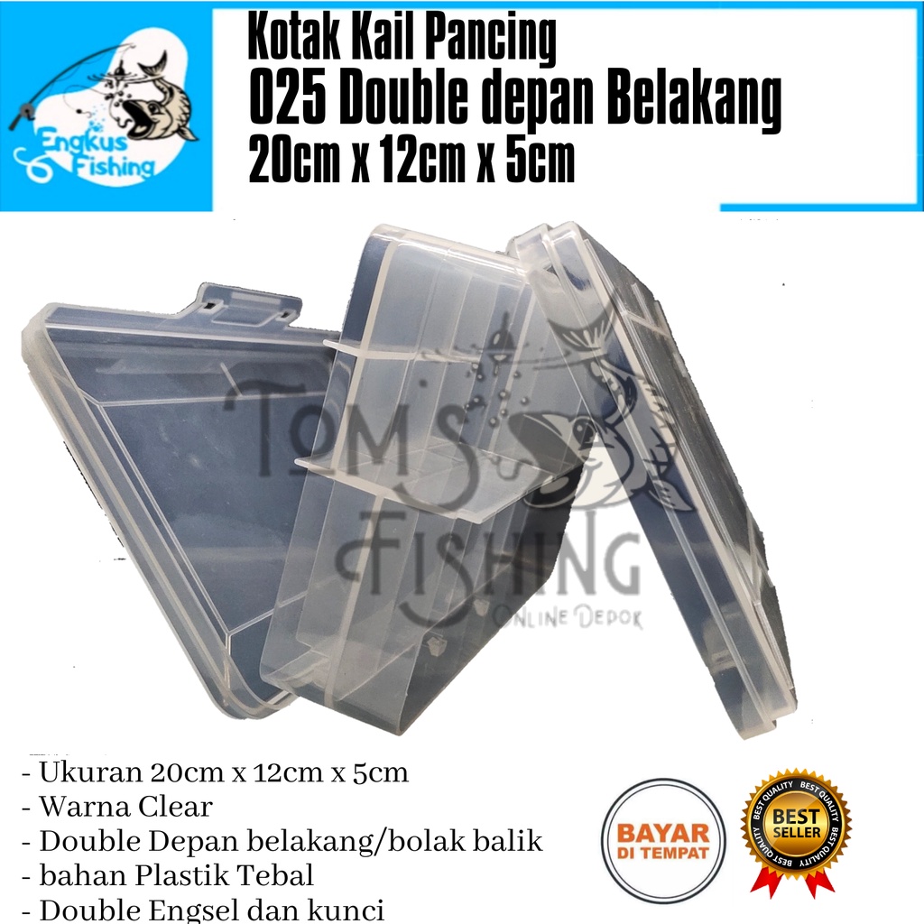 Kotak Kail Pancing 025 Double Bulak Balik Murah - Engkus Fishing